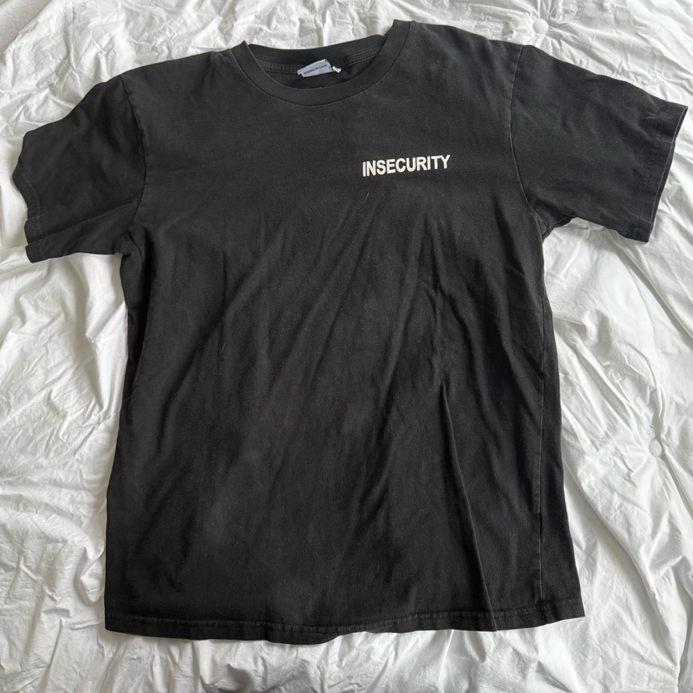 Vetements Black Short Sleeve Tee Security Print